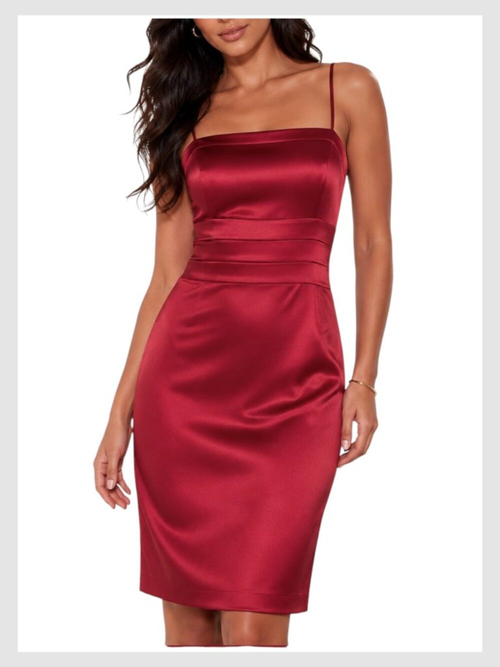 Theory Satin Slip Dress Red Bias Cut Cocktail Size 0